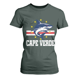 Vintage Cape Verde Shark Cabo Verdean Roots T Shirt For Women
