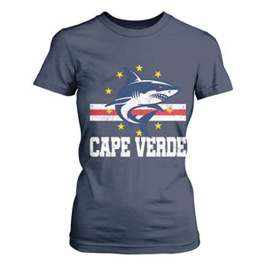 Vintage Cape Verde Shark Cabo Verdean Roots T Shirt For Women