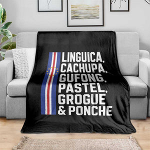 Cape Verde Cuisine Throw Blanket Linguica Cachupa Gufong Cabo Verde Heritage