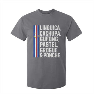 Cape Verde Cuisine T Shirt For Kid Linguica Cachupa Gufong Cabo Verde Heritage