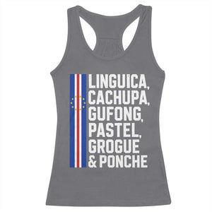 Cape Verde Cuisine Racerback Tank Top Linguica Cachupa Gufong Cabo Verde Heritage