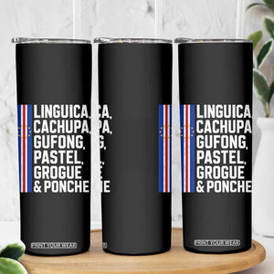 Cape Verde Cuisine Skinny Tumbler Linguica Cachupa Gufong Cabo Verde Heritage