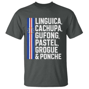 Cape Verde Cuisine T Shirt Linguica Cachupa Gufong Cabo Verde Heritage