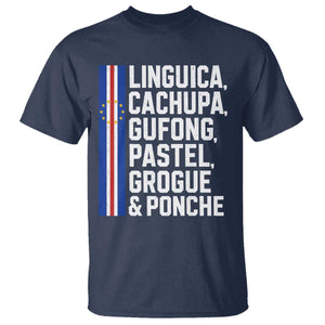 Cape Verde Cuisine T Shirt Linguica Cachupa Gufong Cabo Verde Heritage
