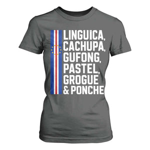 Cape Verde Cuisine T Shirt For Women Linguica Cachupa Gufong Cabo Verde Heritage