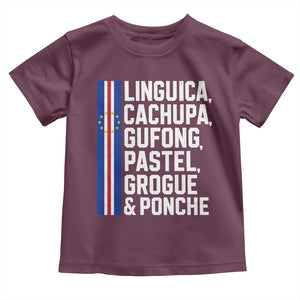 Cape Verde Cuisine Toddler T Shirt Linguica Cachupa Gufong Cabo Verde Heritage