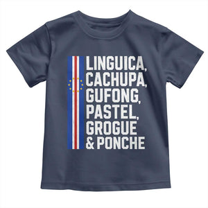 Cape Verde Cuisine Toddler T Shirt Linguica Cachupa Gufong Cabo Verde Heritage