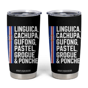 Cape Verde Cuisine Tumbler Cup Linguica Cachupa Gufong Cabo Verde Heritage