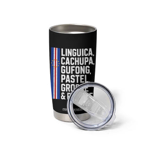 Cape Verde Cuisine Tumbler Cup Linguica Cachupa Gufong Cabo Verde Heritage