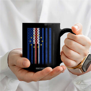 Half Cape Verdean Half American Coffee Mug Cabo Verdean Roots Vintage Cape Verde Flag