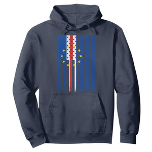 Half Cape Verdean Half American Hoodie Cabo Verdean Roots Vintage Cape Verde Flag