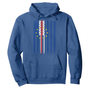Half Cape Verdean Half American Hoodie Cabo Verdean Roots Vintage Cape Verde Flag