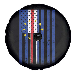 Half Cape Verdean Half American Spare Tire Cover Cabo Verdean Roots Vintage Cape Verde Flag