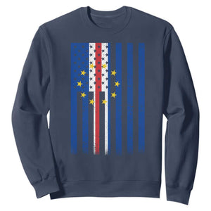 Half Cape Verdean Half American Sweatshirt Cabo Verdean Roots Vintage Cape Verde Flag