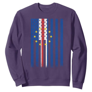 Half Cape Verdean Half American Sweatshirt Cabo Verdean Roots Vintage Cape Verde Flag