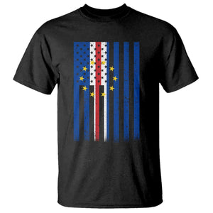 Half Cape Verdean Half American T Shirt Cabo Verdean Roots Vintage Cape Verde Flag