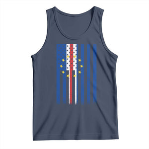 Half Cape Verdean Half American Tank Top Cabo Verdean Roots Vintage Cape Verde Flag