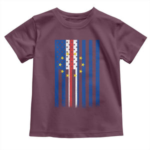Half Cape Verdean Half American Toddler T Shirt Cabo Verdean Roots Vintage Cape Verde Flag