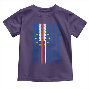 Half Cape Verdean Half American Toddler T Shirt Cabo Verdean Roots Vintage Cape Verde Flag
