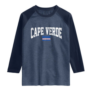 Cape Verde Sports Throwback Raglan Shirt Cabo Verdean Pride