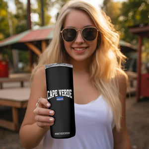Cape Verde Sports Throwback Skinny Tumbler Cabo Verdean Pride