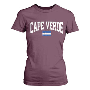 Cape Verde Sports Throwback T Shirt For Women Cabo Verdean Pride