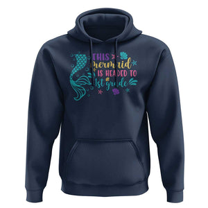Funny Back To School Hoodie This Mermaid Is Headed To 1st Grade Bubbles Starfish Seashell TS11 Navy Print Your Wear