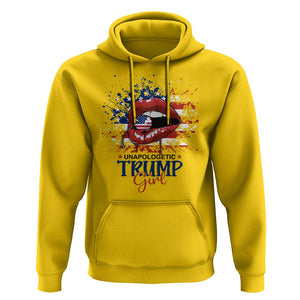 Unapologetic Trump Girl Hoodie Red Lips Cherry American Flag TS11 Daisy Print Your Wear