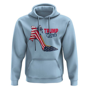 Trump Girl Hoodie High Heel Stilettos American Flag TS11 Light Blue Print Your Wear