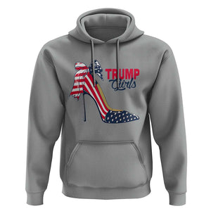 Trump Girl Hoodie High Heel Stilettos American Flag TS11 Sport Gray Print Your Wear