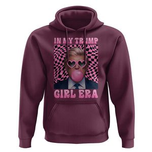 In My Trump Girl Era Hoodie Retro Groove Pink Bubble Gum Glasses TS11 Maroon Print Your Wear