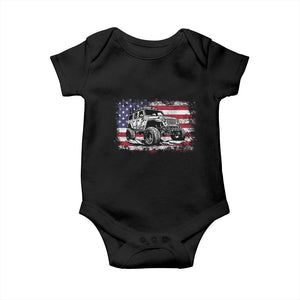 American Flag UTV Side By Side SXS Off Road Car Baby Onesie TS11 Black Print Your Wear