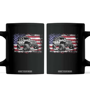 American Flag UTV Side By Side SXS Off Road Car Coffee Mug TS11 Black Print Your Wear
