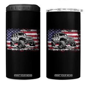 American Flag UTV Side By Side SXS Off Road Car 4 in 1 Can Cooler Tumbler TS11 One Size: 16 oz Black Print Your Wear
