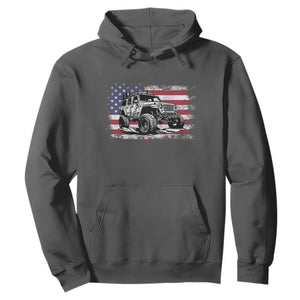 American Flag UTV Side By Side SXS Off Road Car Hoodie TS11 Dark Heather Print Your Wear