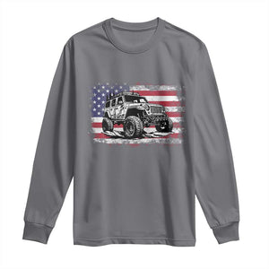American Flag UTV Side By Side SXS Off Road Car Long Sleeve Shirt TS11 Charcoal Print Your Wear