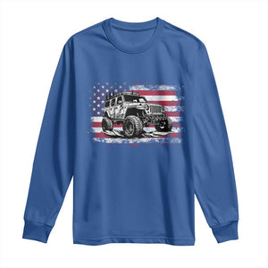 American Flag UTV Side By Side SXS Off Road Car Long Sleeve Shirt TS11 Royal Blue Print Your Wear