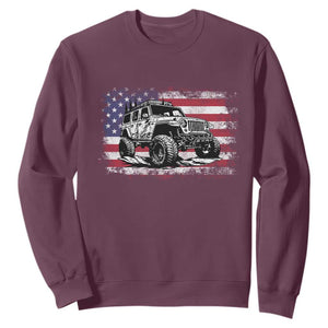 American Flag UTV Side By Side SXS Off Road Car Sweatshirt TS11 Maroon Print Your Wear