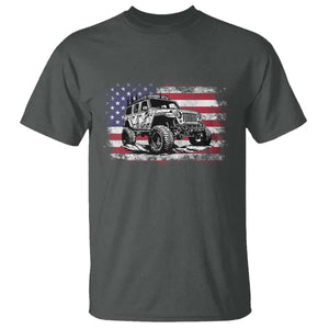 American Flag UTV Side By Side SXS Off Road Car T Shirt TS11 Dark Heather Print Your Wear