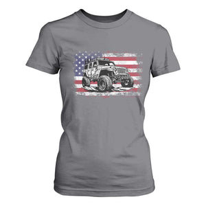 American Flag UTV Side By Side SXS Off Road Car T Shirt For Women TS11 Charcoal Print Your Wear