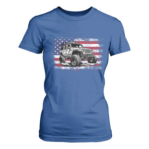 American Flag UTV Side By Side SXS Off Road Car T Shirt For Women TS11 Royal Blue Print Your Wear