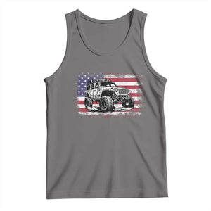 American Flag UTV Side By Side SXS Off Road Car Tank Top TS11 Deep Heather Print Your Wear