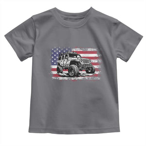 American Flag UTV Side By Side SXS Off Road Car Toddler T Shirt TS11 Charcoal Print Your Wear
