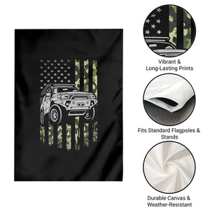Camouflage American Flag UTV Side By Side SXS Off Road Car Garden Flag TS11 Print Your Wear