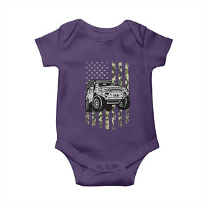 Camouflage American Flag UTV Side By Side SXS Off Road Car Baby Onesie TS11 Purple Print Your Wear