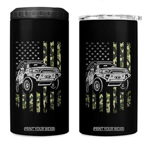 Camouflage American Flag UTV Side By Side SXS Off Road Car 4 in 1 Can Cooler Tumbler TS11 One Size: 16 oz Black Print Your Wear