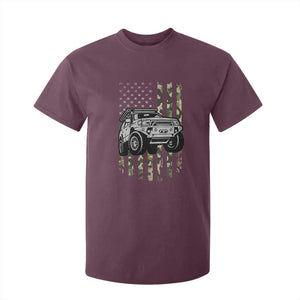 Camouflage American Flag UTV Side By Side SXS Off Road Car T Shirt For Kid TS11 Maroon Print Your Wear