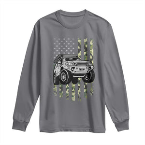 Camouflage American Flag UTV Side By Side SXS Off Road Car Long Sleeve Shirt TS11 Charcoal Print Your Wear