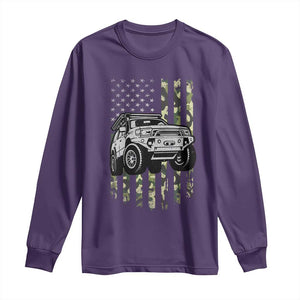 Camouflage American Flag UTV Side By Side SXS Off Road Car Long Sleeve Shirt TS11 Purple Print Your Wear