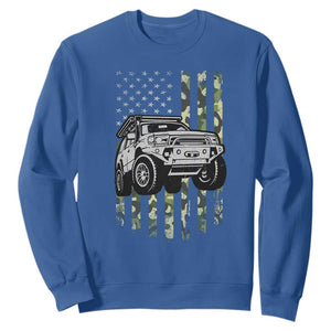Camouflage American Flag UTV Side By Side SXS Off Road Car Sweatshirt TS11 Royal Blue Print Your Wear